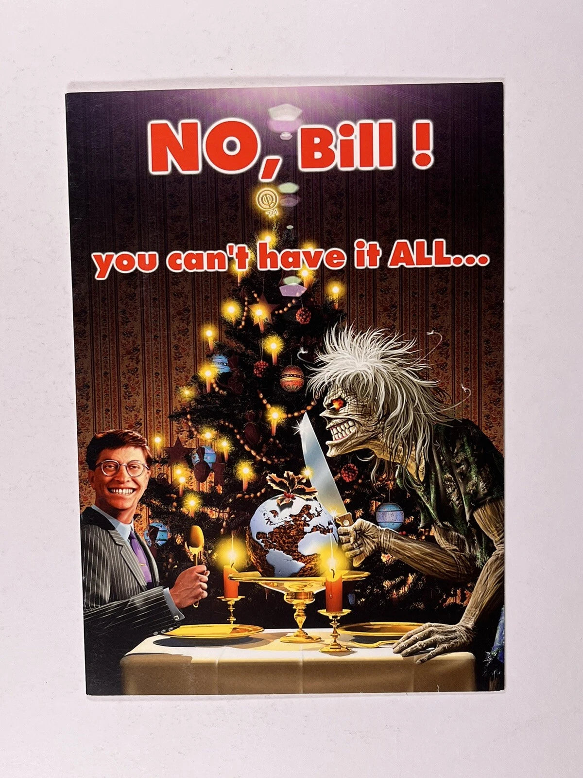 Iron Maiden Christmas Card Bruce Dickinson No Bill Original Fan Club Promo 1999