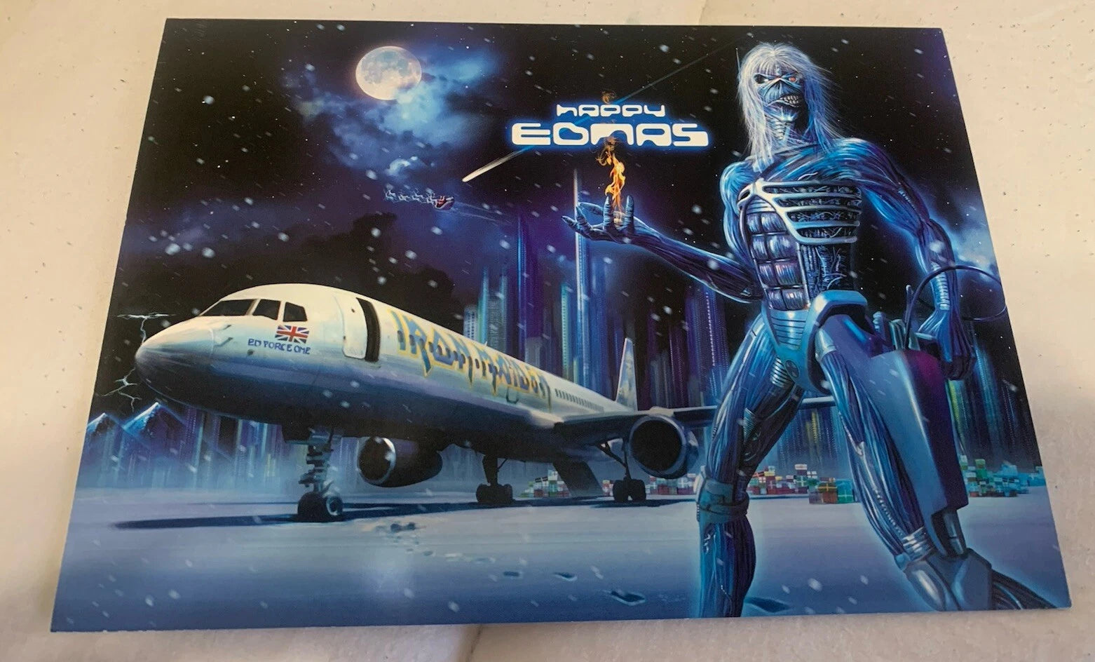 Official Iron Maiden Christmas Card Facsimile Signatures 2009