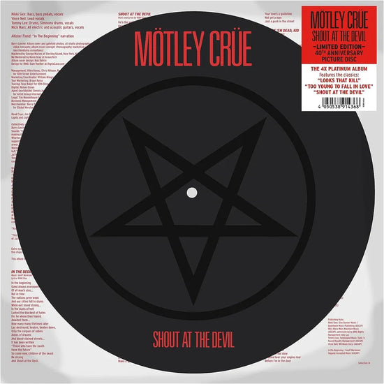 Mötley Crüe  - Shout At The Devil 40th ann. Picture Disc Ltd (VINYL)
