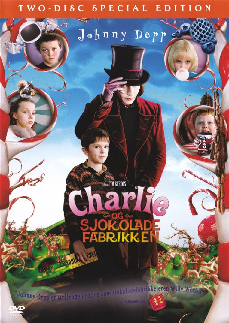 Charlie Og Sjokoladefabrikken - DVD