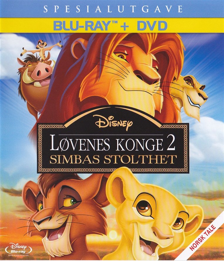Løvenes Konge 2: Simbas Stolthet - Blu-ray