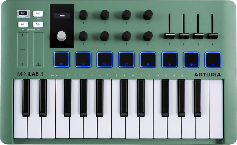 ARTURIA Minilab-3-WH USB Controller Keyboard, green