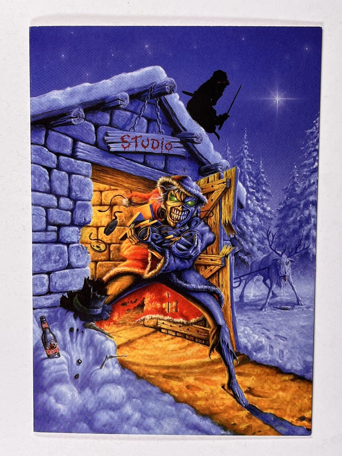 Iron Maiden Bruce Dickinson Christmas Card Fan Club Facsimile Original 2014