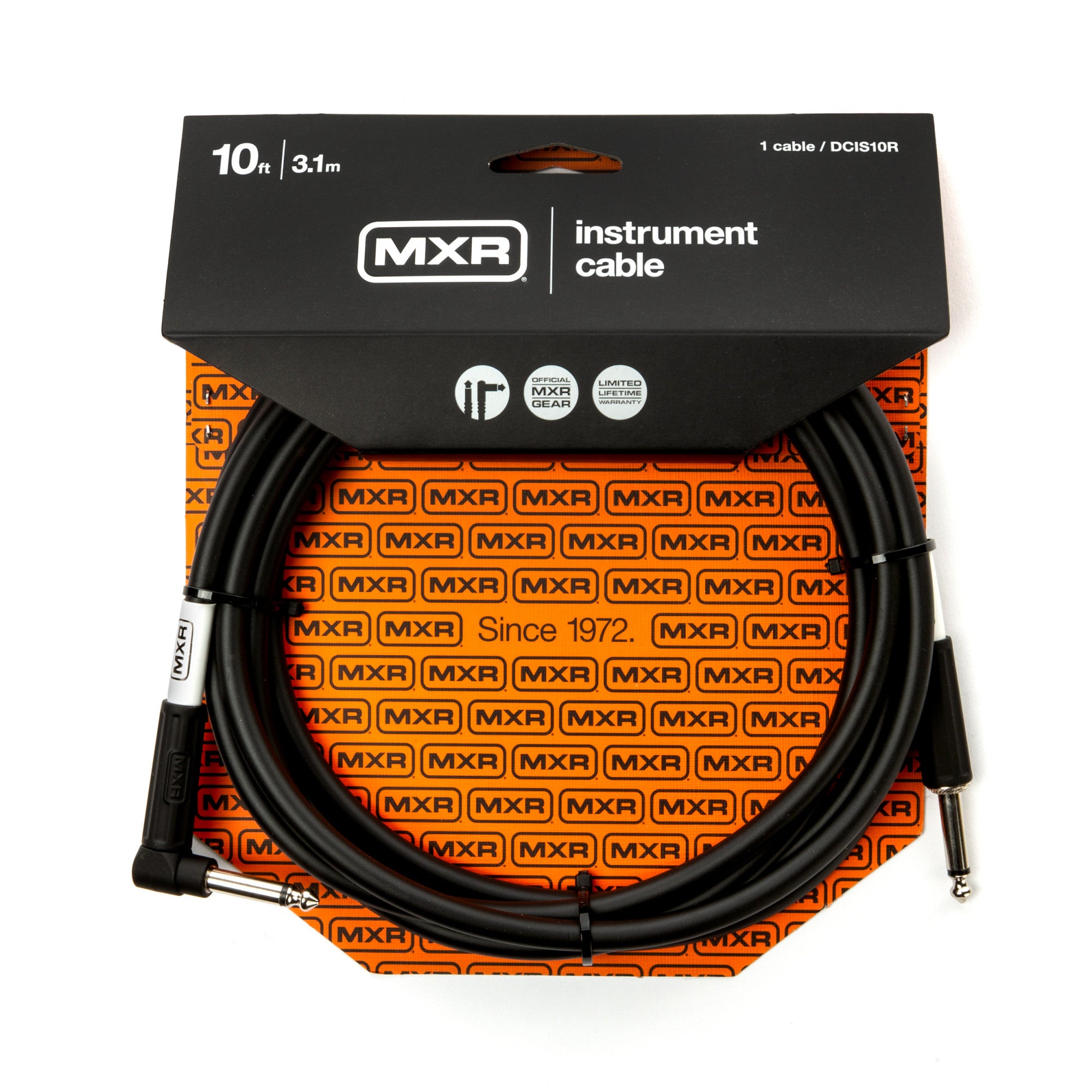 MXR DCIS10R Standard Series Vinklad Instrumentkabel 3m