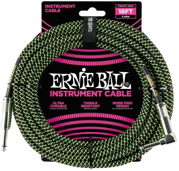 Ernie Ball - instrument cable green