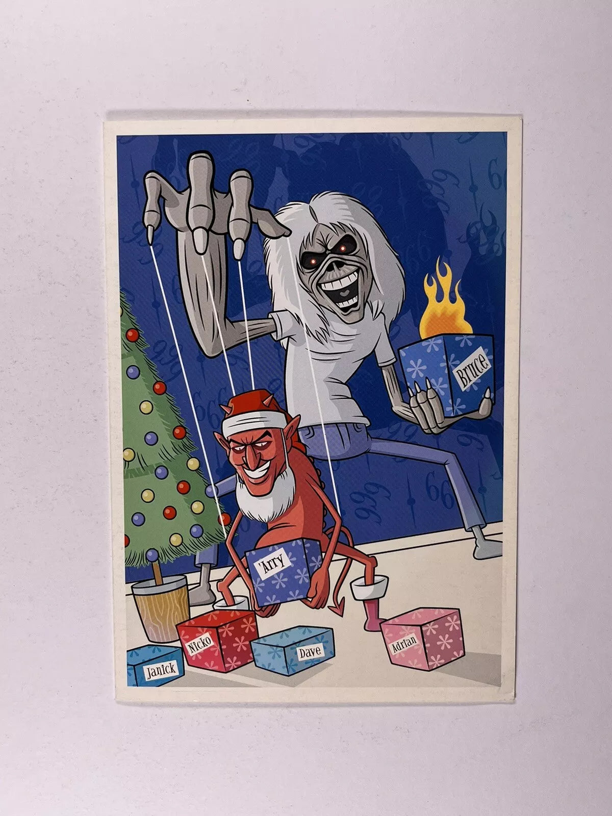 Iron Maiden Bruce Dickinson Fan Club Christmas Card Original Facsimile 2004
