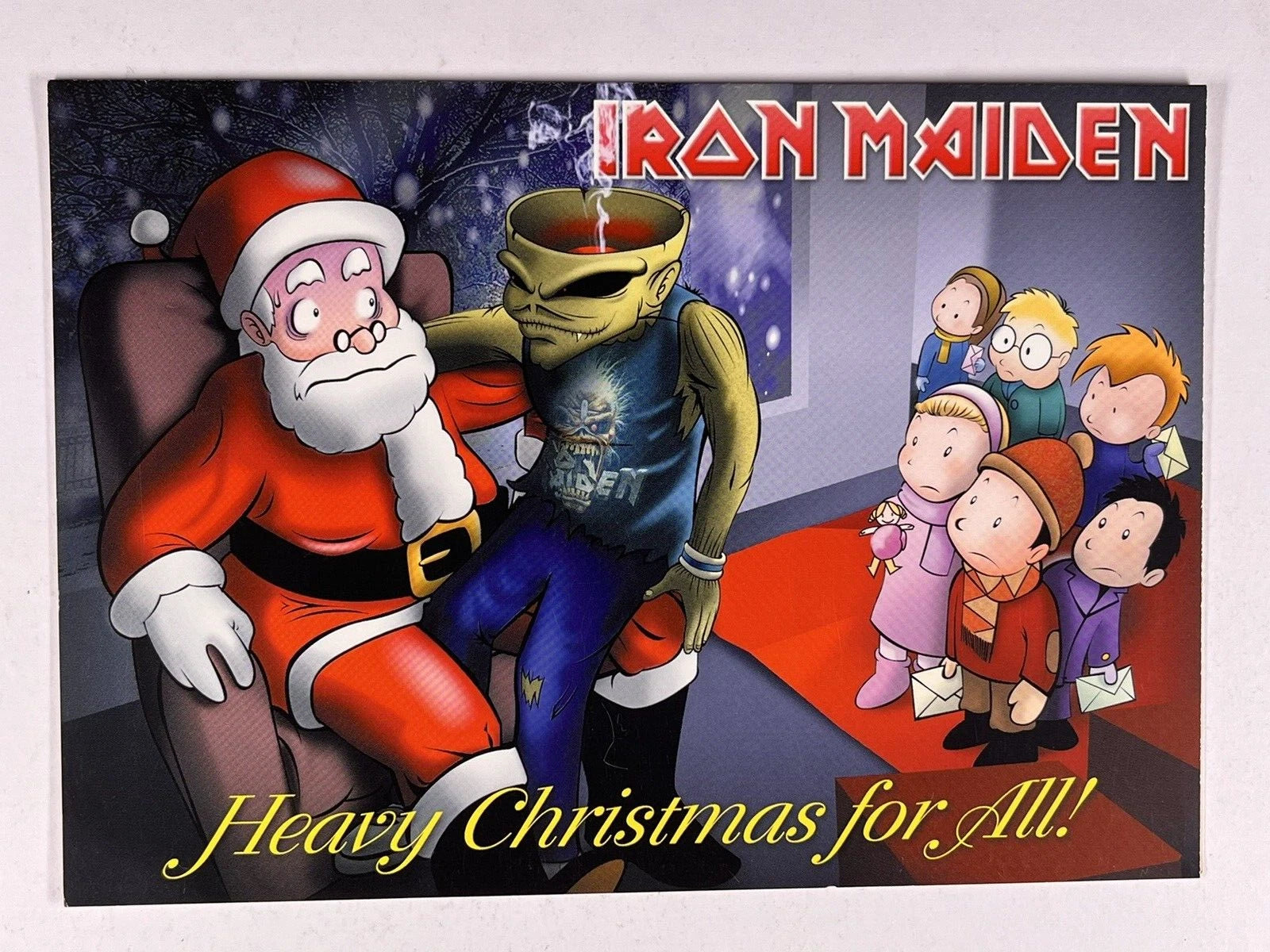Iron Maiden Bruce Dickinson Christmas Card Original Heavy Christmas For All 2003