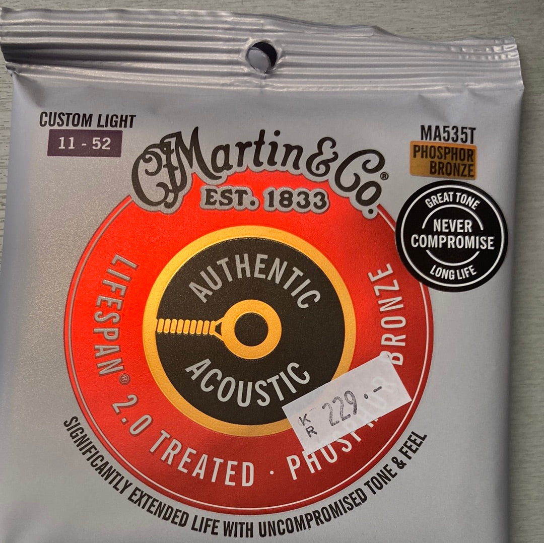 Martin Custom Light Lifespan 11-52 Akustisk