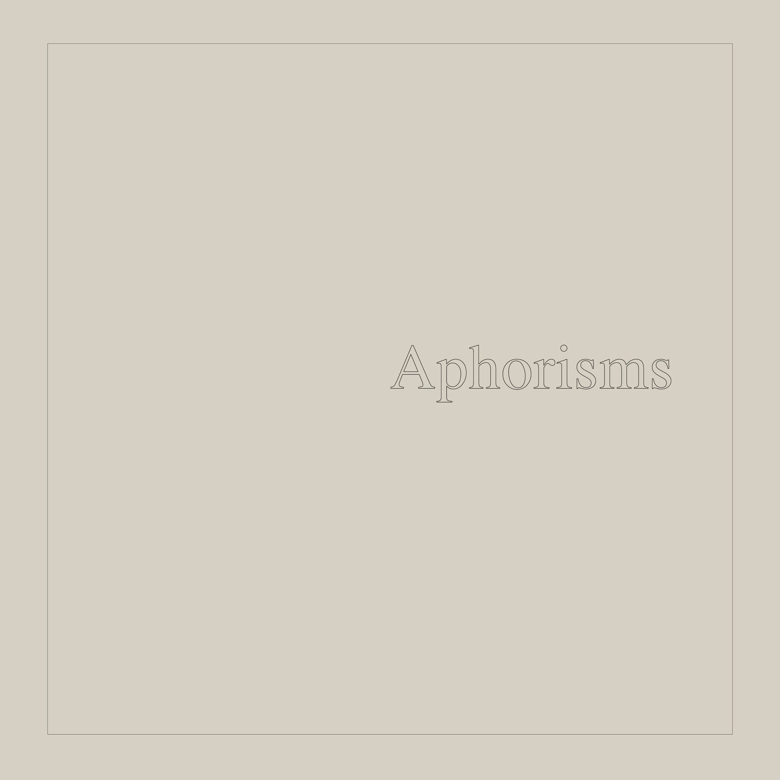 Aphorisms - 2xLP