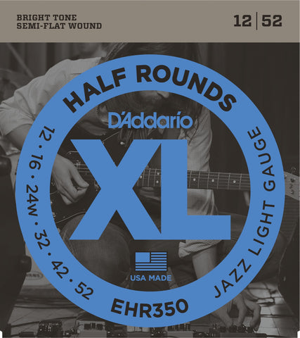 D'Addario Half Rounds EHR350 12-52 - EL. Strengesett