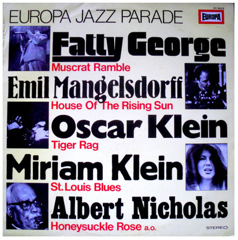 Fatty George, Emil Mangelsdorff, Oscar Klein... - Europa Jazz Parade (VINYL SECOND-HAND)